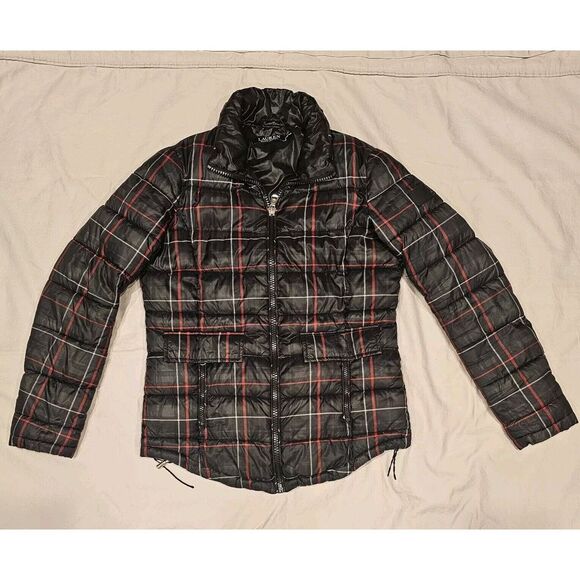 Lauren Ralph Lauren Jackets & Blazers - Lauren‎ Ralph Lauren Full Zip Puffer Jacket Plaid Black Womens Size M